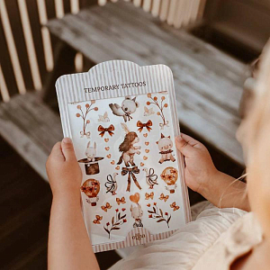 Набор временных татуировок Mrs. Ertha "Bloomy Love", 25 шт, цветочная магия